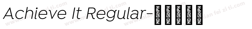 Achieve It Regular字体转换